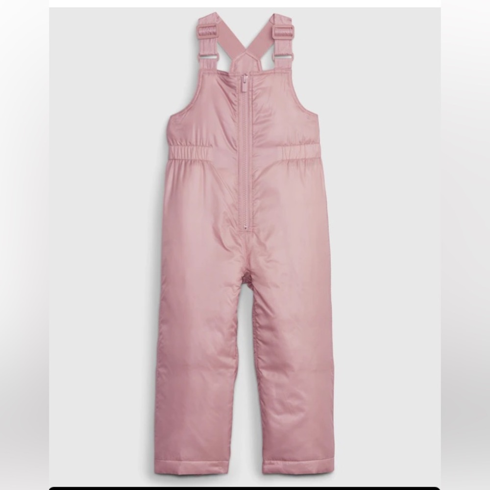 GAP Toddler Recycled Snow Bib Overalls Pink Size 12 - 18 Months Baby Snow Pants